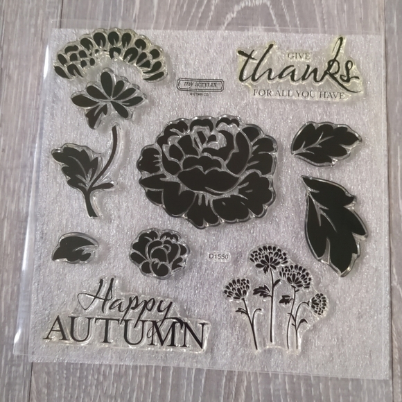 Close To My Heart Acrylic Stamps Happy Autumn D1550 Scrapbooking Cardmaking - Picture 1 of 2